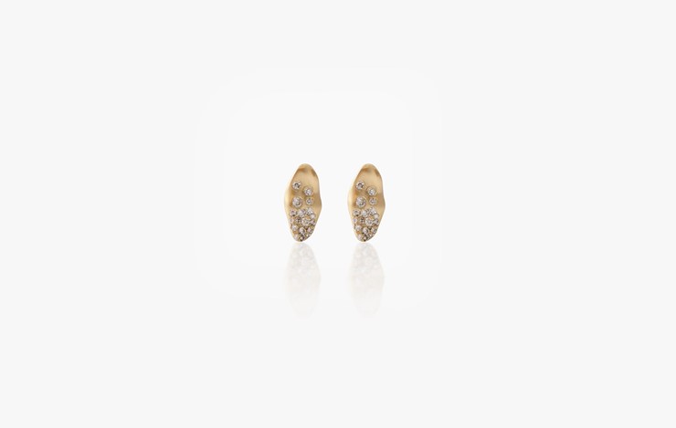 BABY MALAK FLOURISH ICE HALF MINI MARQUISE EARRINGS